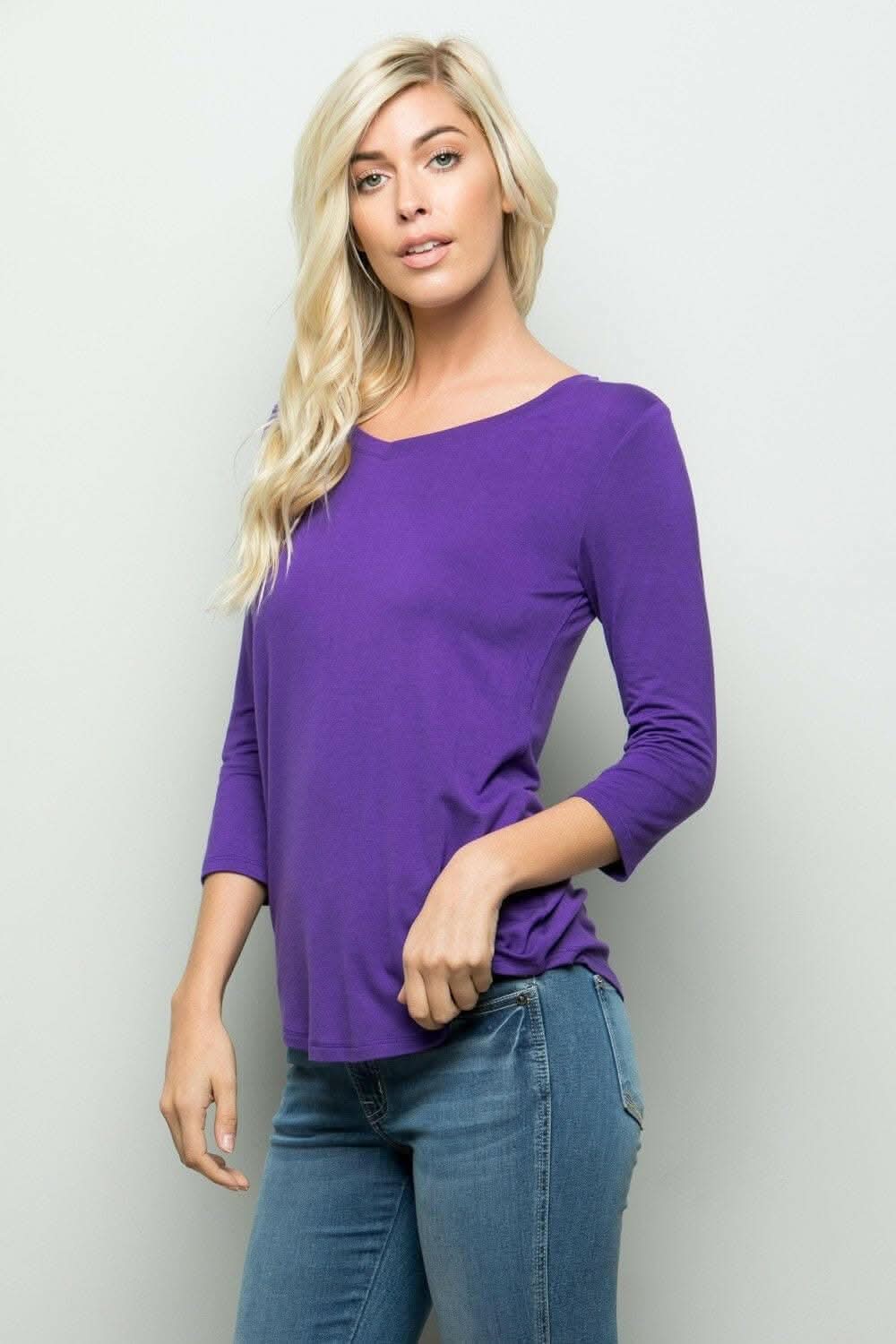 Celeste mocha v-neck t-shirt