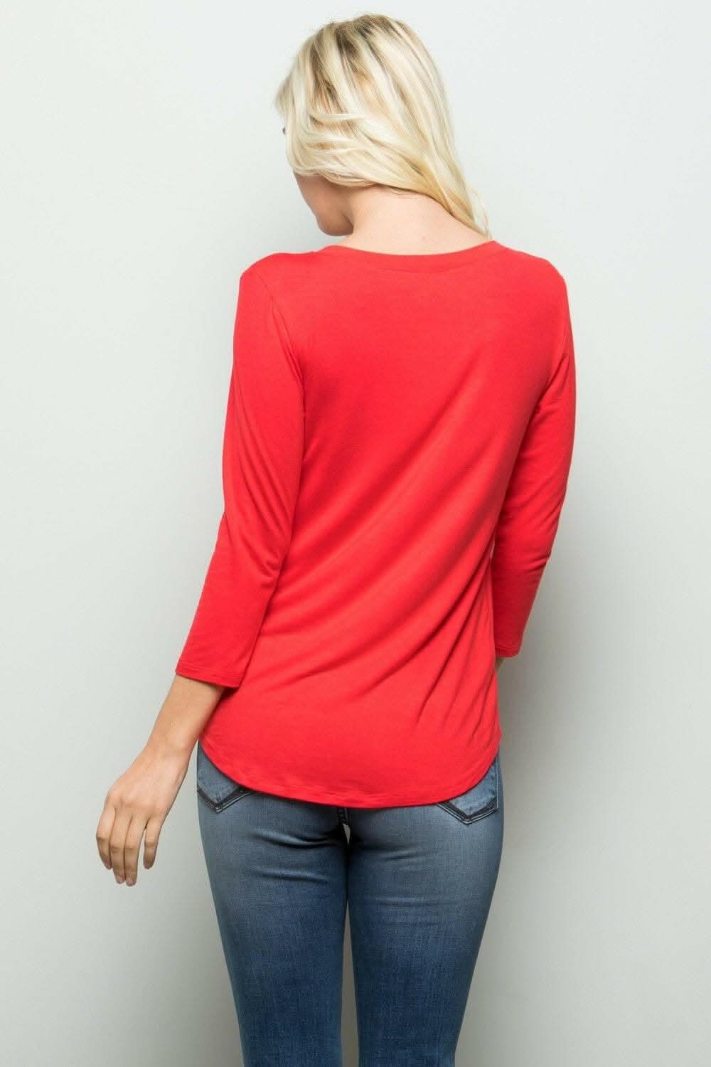 Celeste mocha v-neck t-shirt