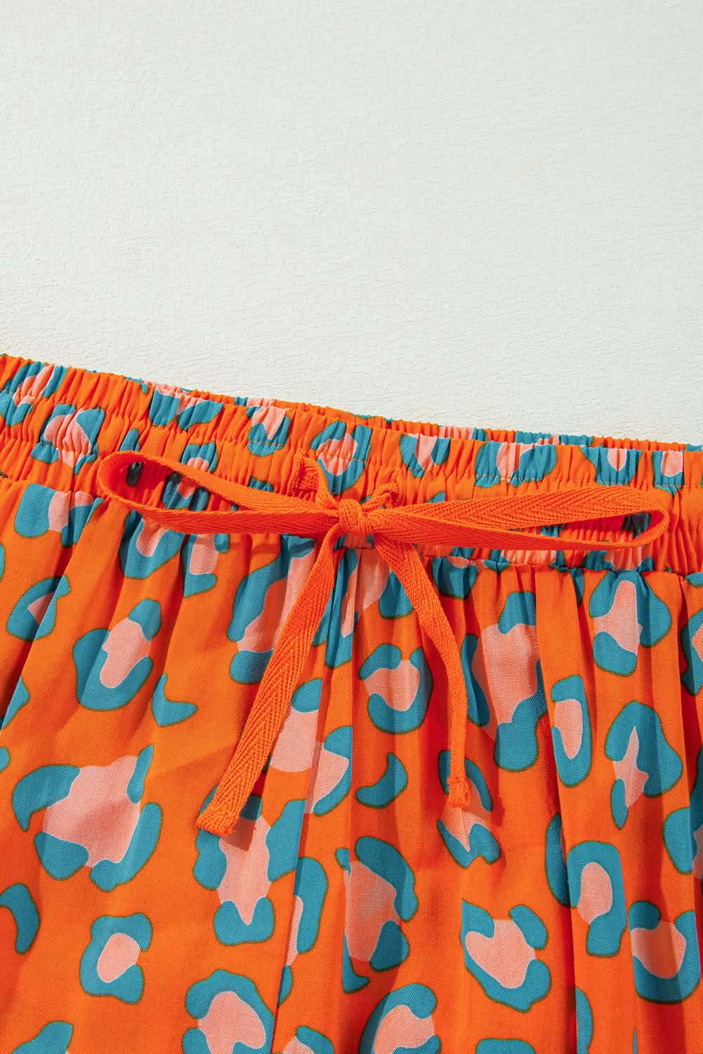 Leopard Print Orange Loungewear Set