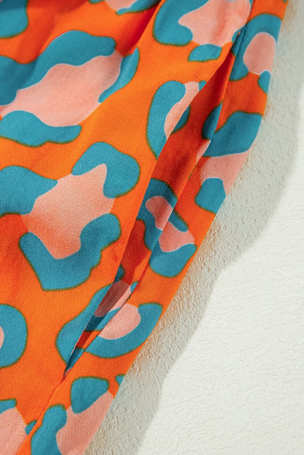 Leopard Print Orange Loungewear Set