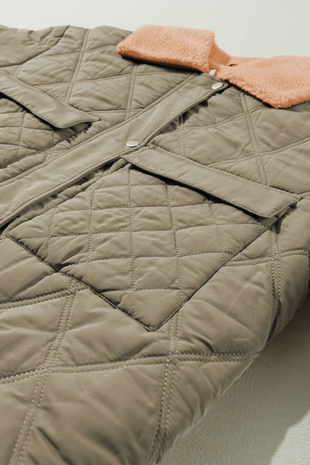 Cozy jungle green puffer jacket