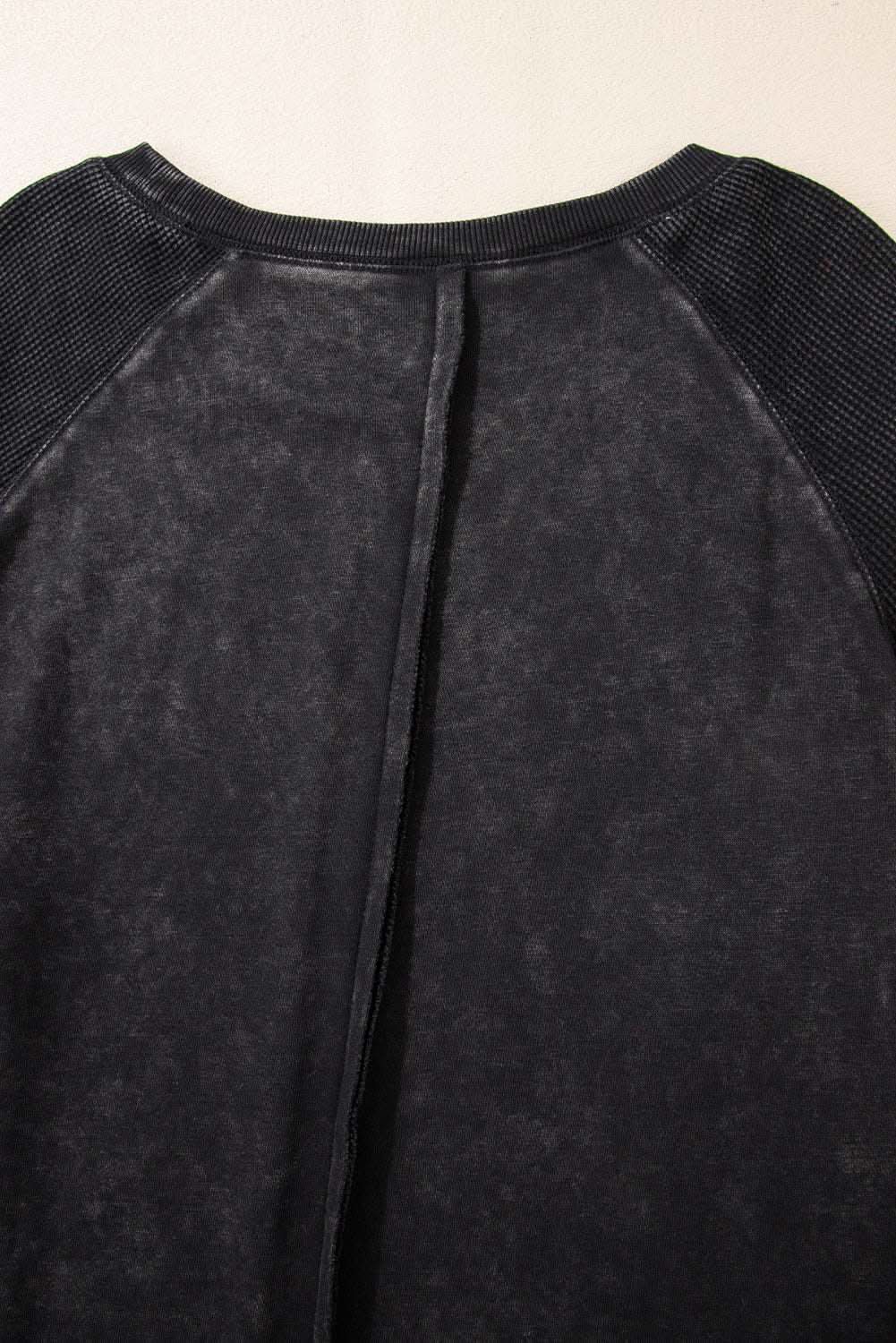 Chic black patchwork sweatshirt