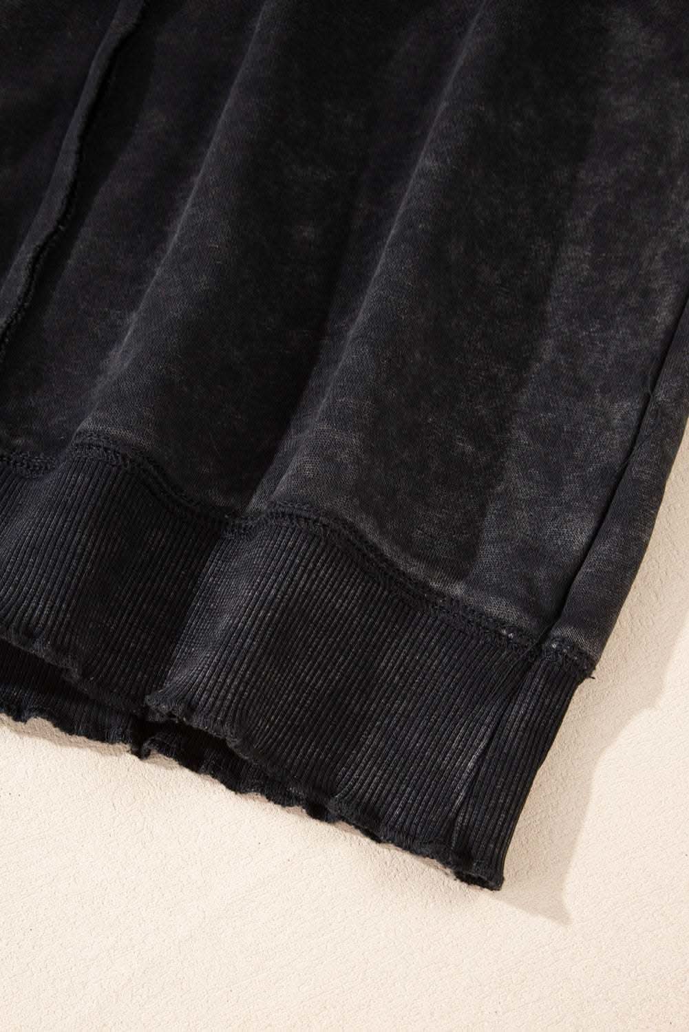 Chic black patchwork sweatshirt