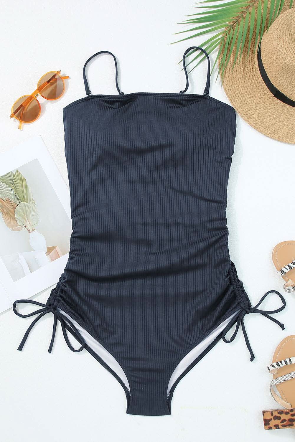 Navy blue adjustable monokini