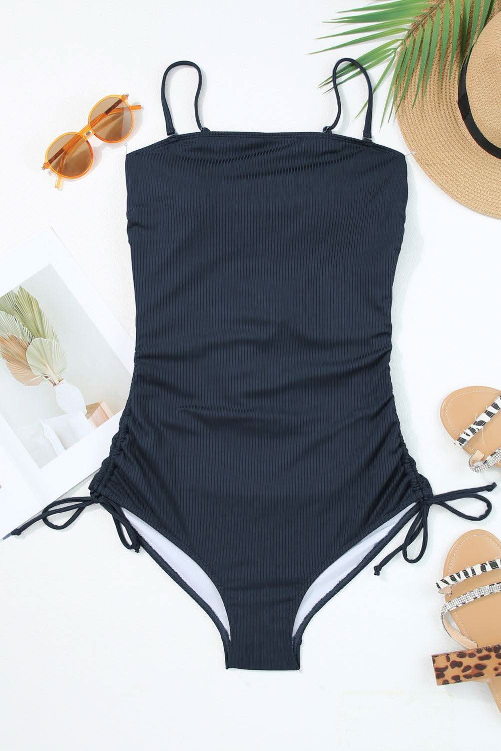 Navy blue adjustable monokini