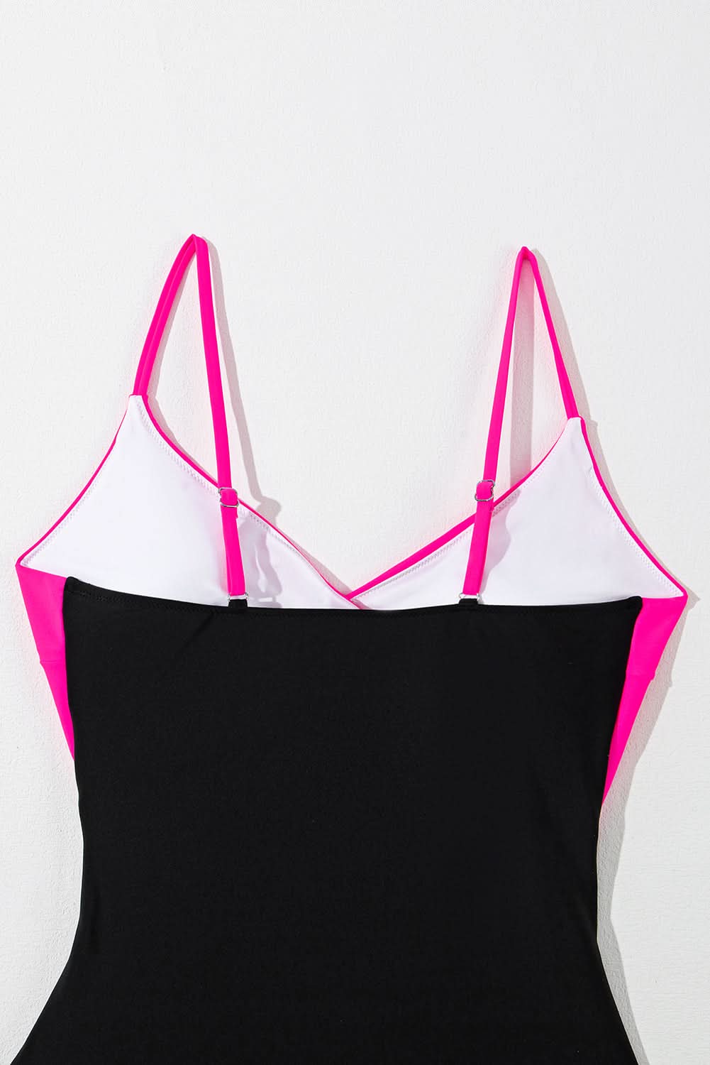 Chic rose red cutout monokini