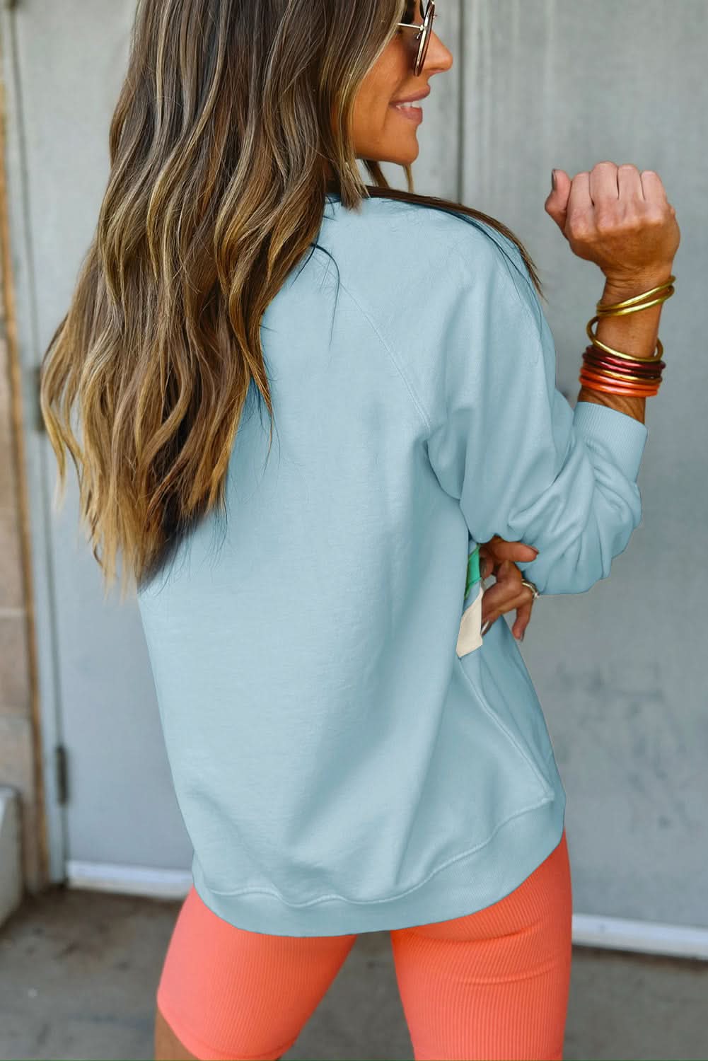 Vibrant colorblock sweatshirt