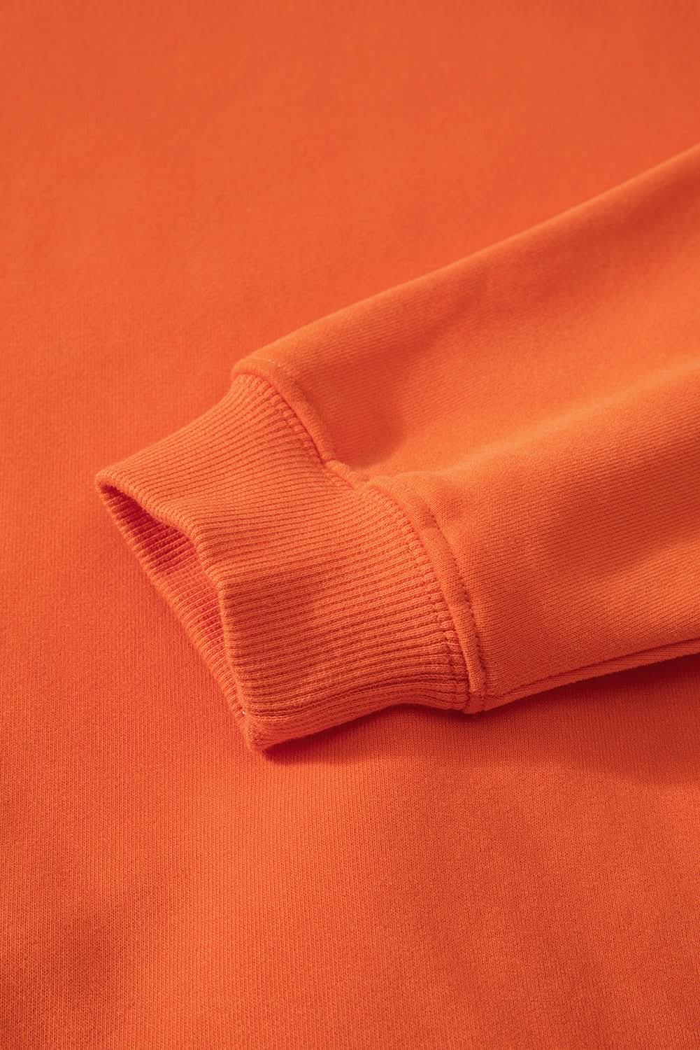 Cozy russet orange fleece sweatshirt