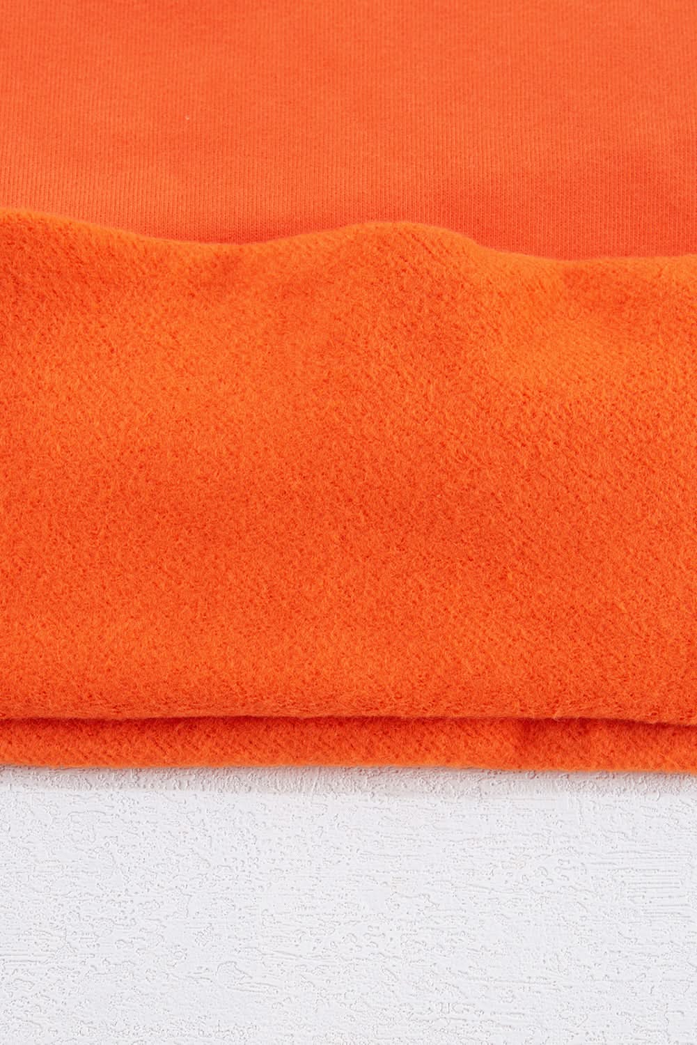 Cozy russet orange fleece sweatshirt