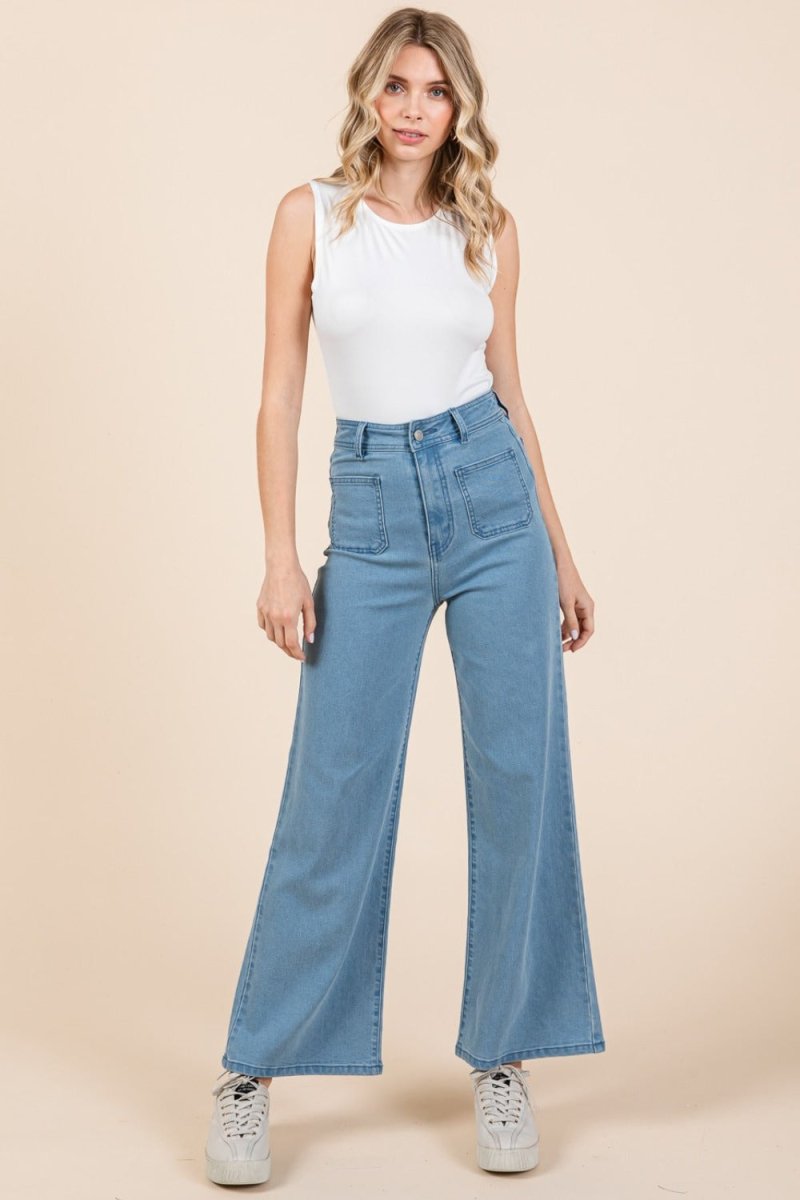 Premium Mittoshop High Waist Wide Leg Jeans for Women Stylish Fit