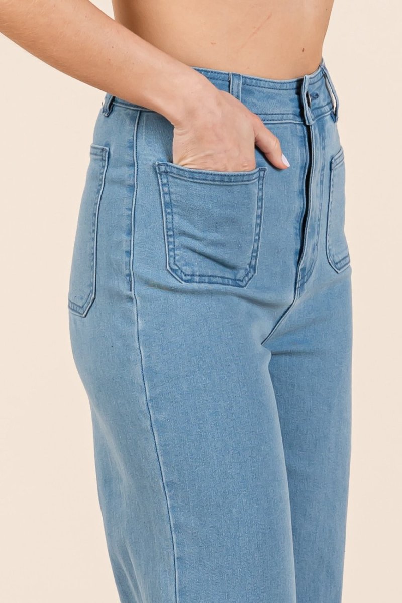 Premium Mittoshop High Waist Wide Leg Jeans for Women Stylish Fit