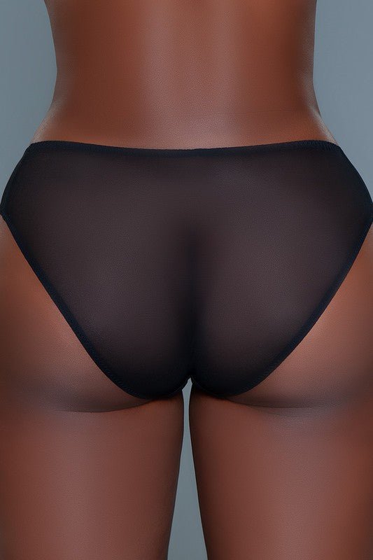 Premium BE WICKED Nadine Panty L - Black Floral Embroidery Lingerie