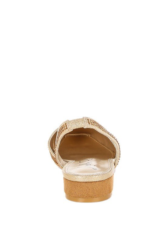 Rag Company Rerita Rhinestone-Studded Glitter Sandals for Special Occasions