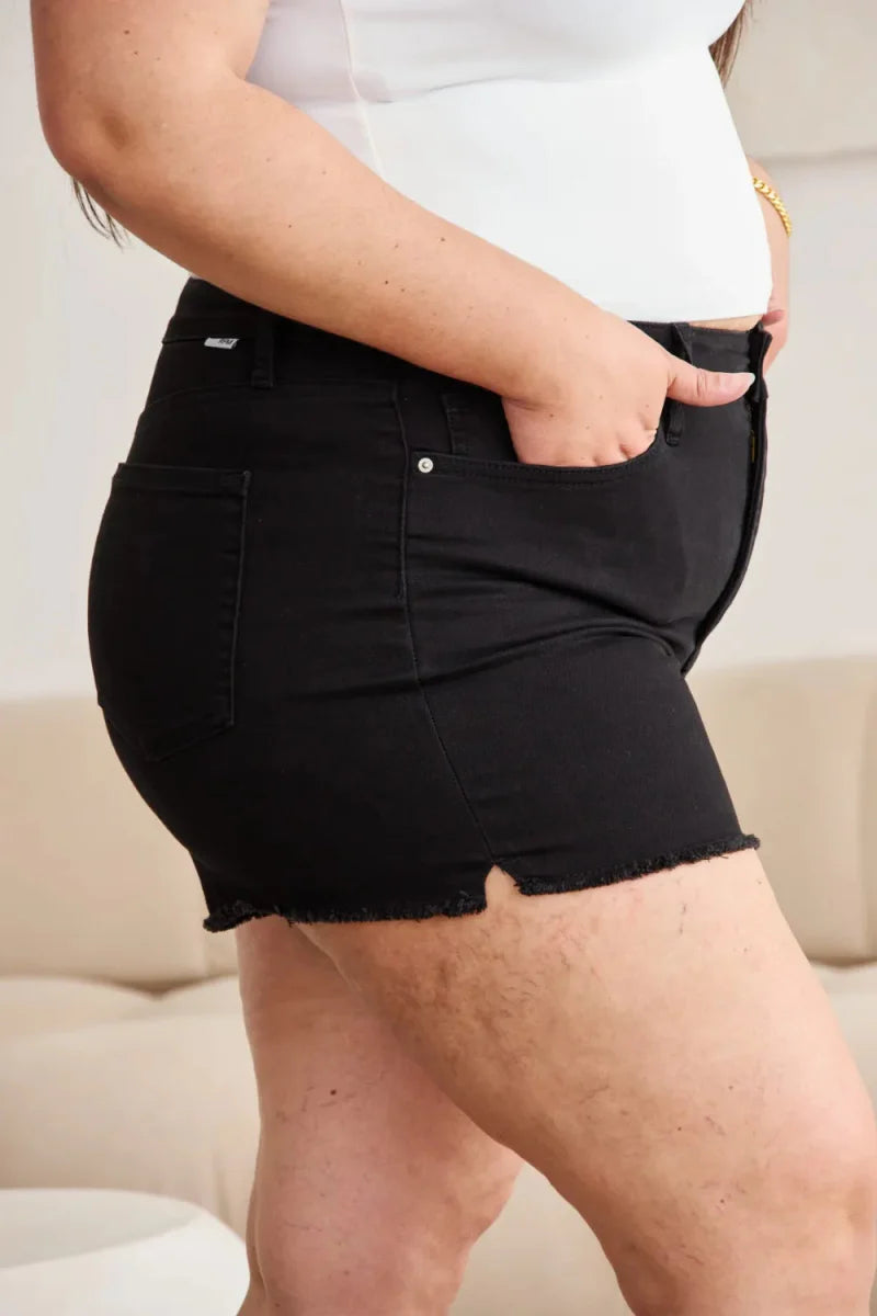 RFM Full Size Tummy Control High Waist Denim Shorts for Women