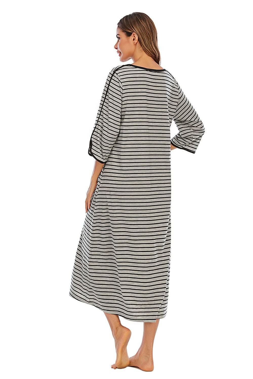 Elegant sheer night dress with pockets