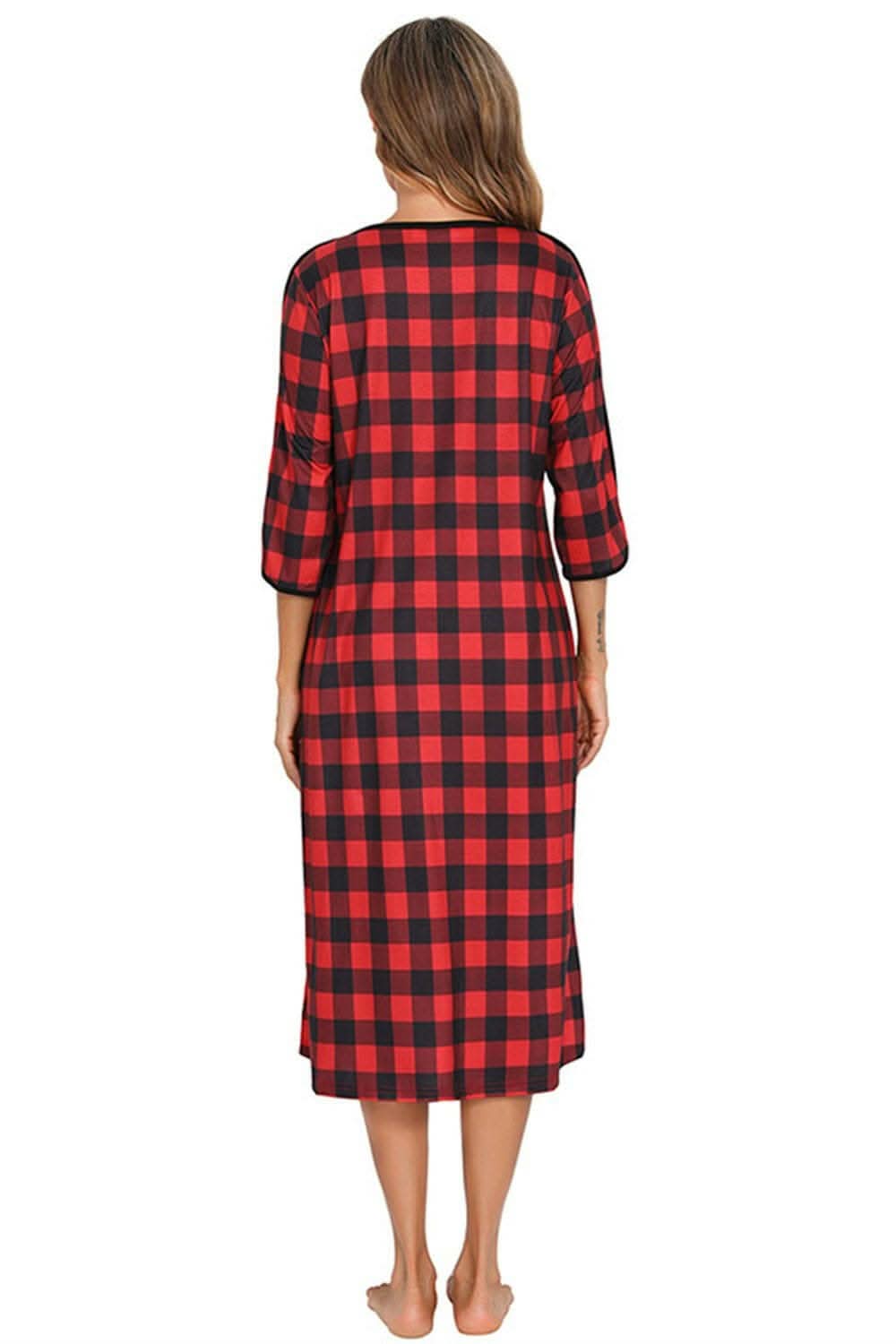 Elegant sheer night dress with pockets
