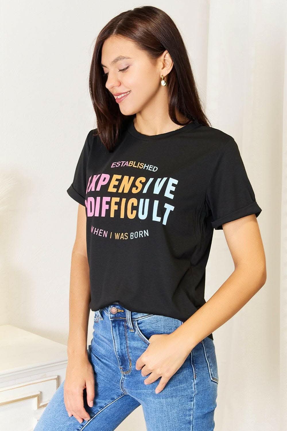 Simply Love Graphic Tee - Opaque, Stretchy & Comfortable