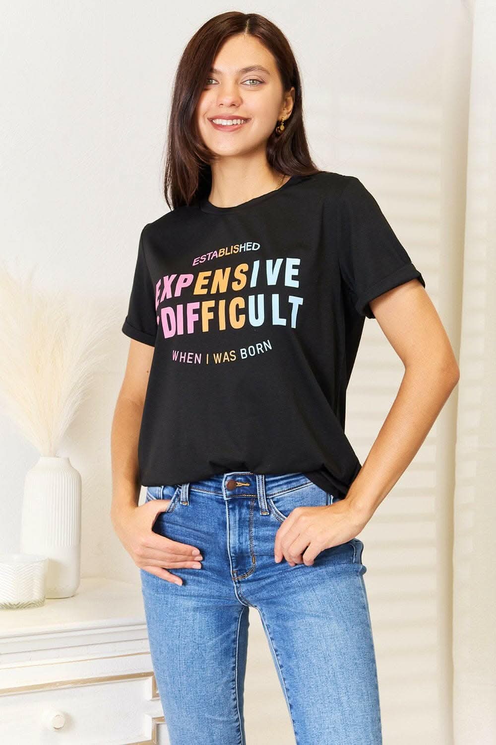 Simply Love Graphic Tee - Opaque, Stretchy & Comfortable