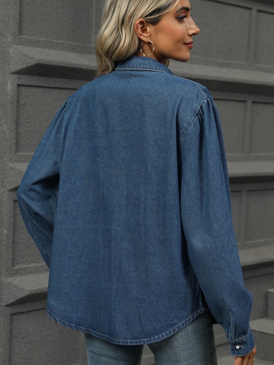 Premium Classic denim button-down shirt
