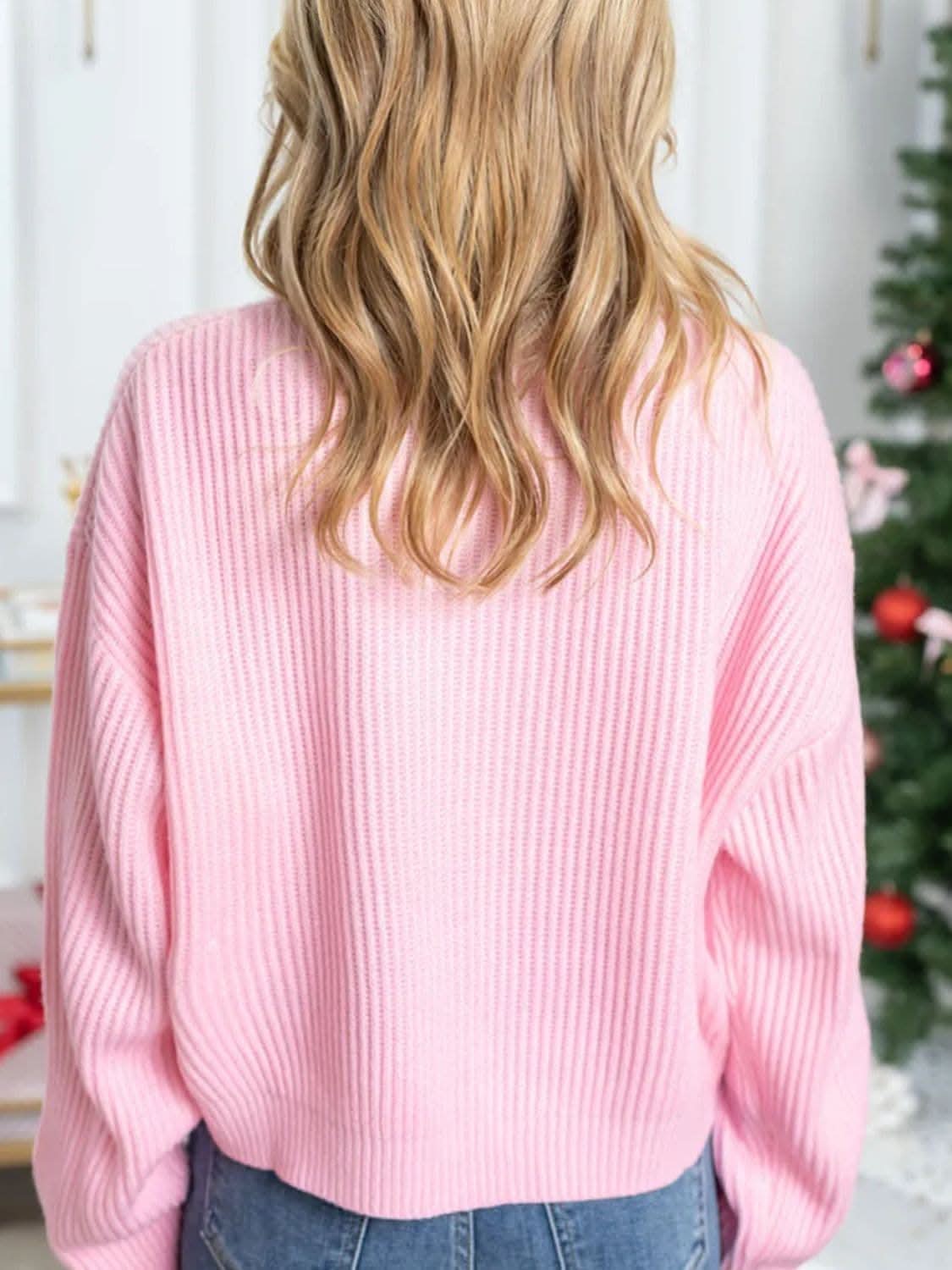 Cozy Christmas Lettered Knit Sweater