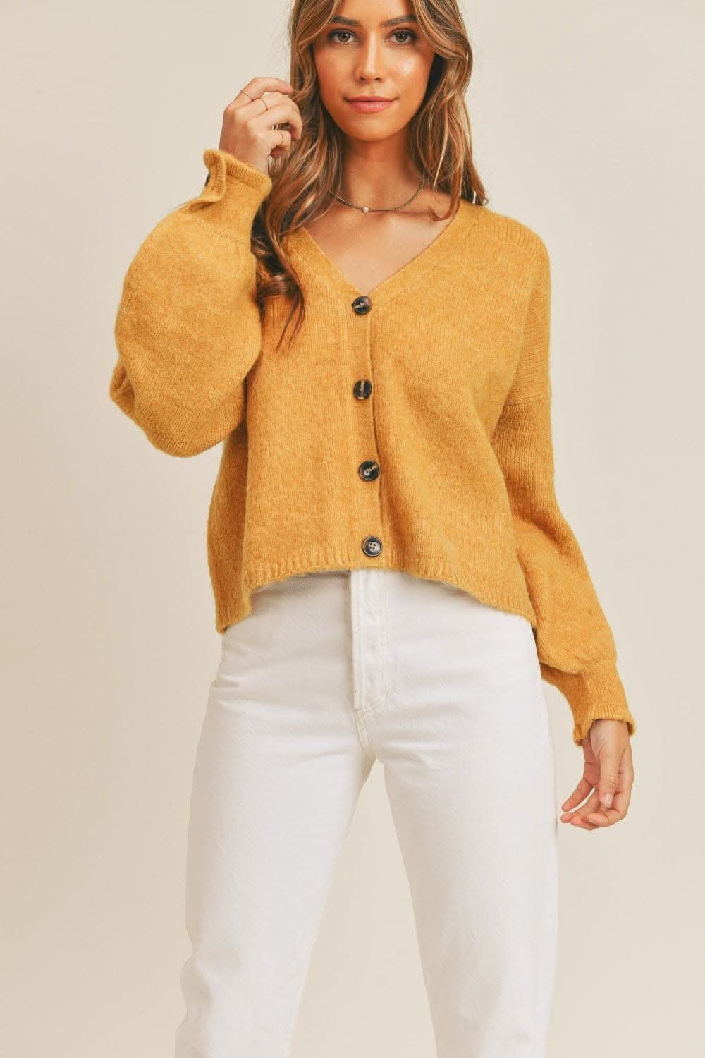 Cozy long sleeve cardigan for stylish layering