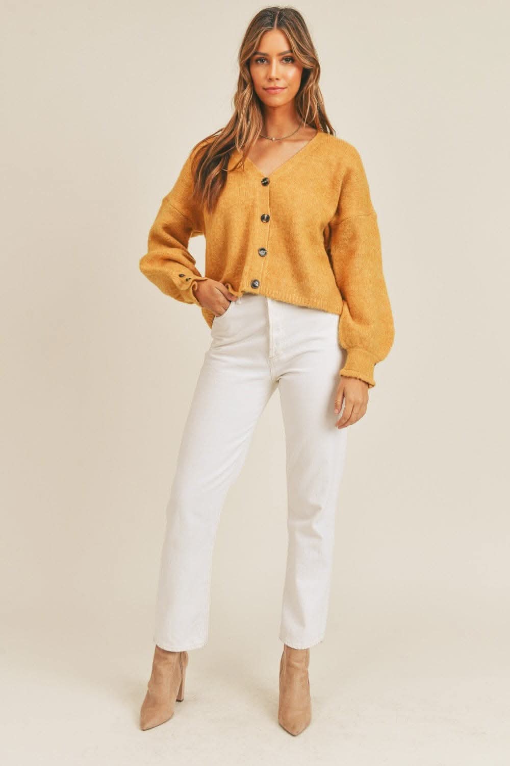 Cozy long sleeve cardigan for stylish layering