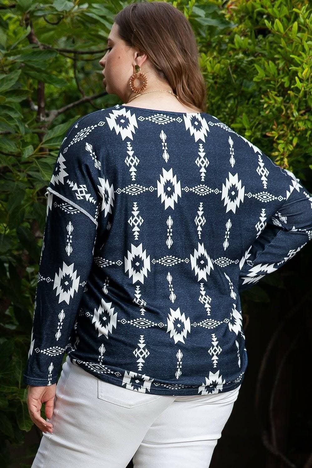 Chic plus size long sleeve tee