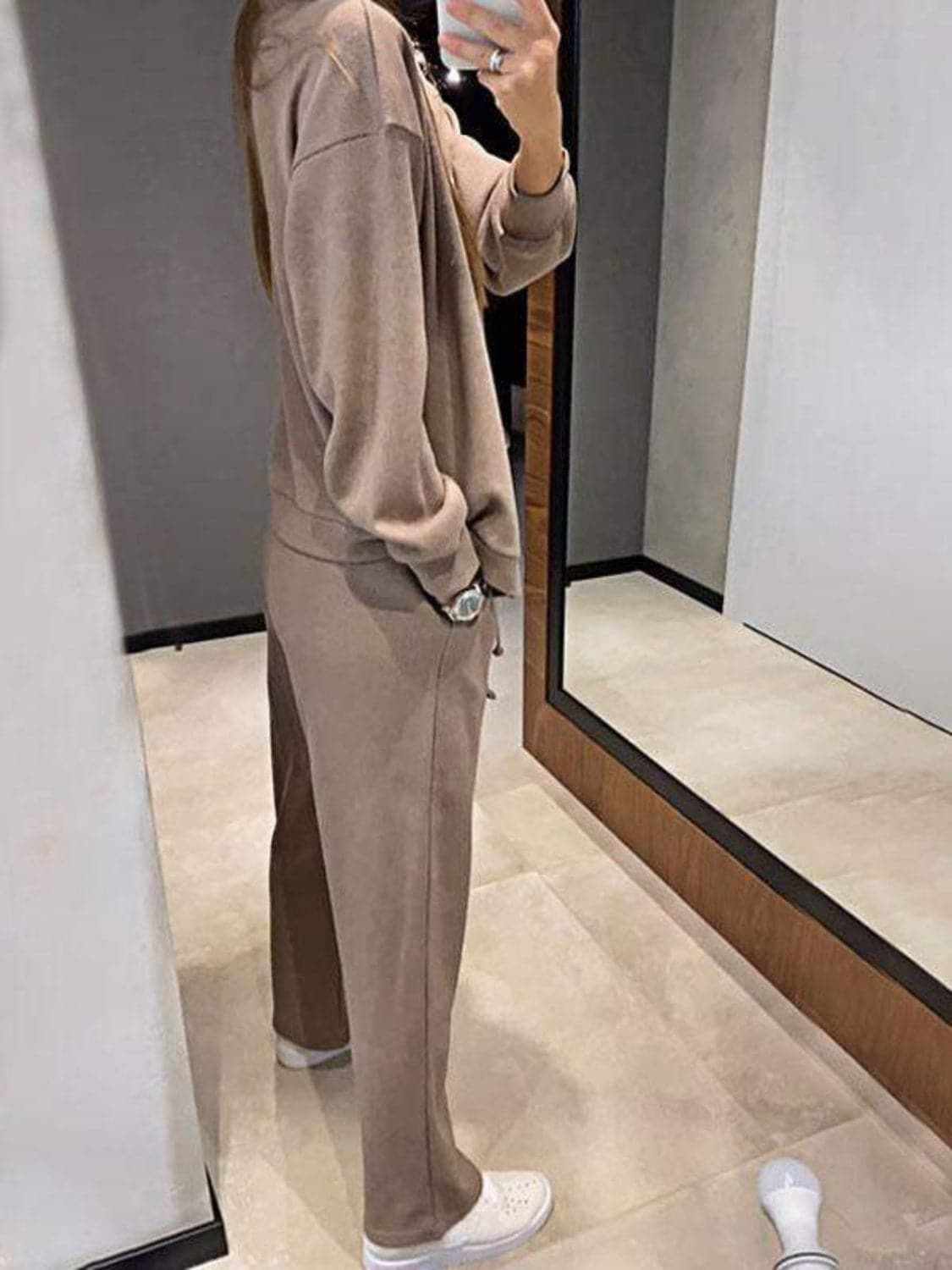 Chic button-up shirt & pants set