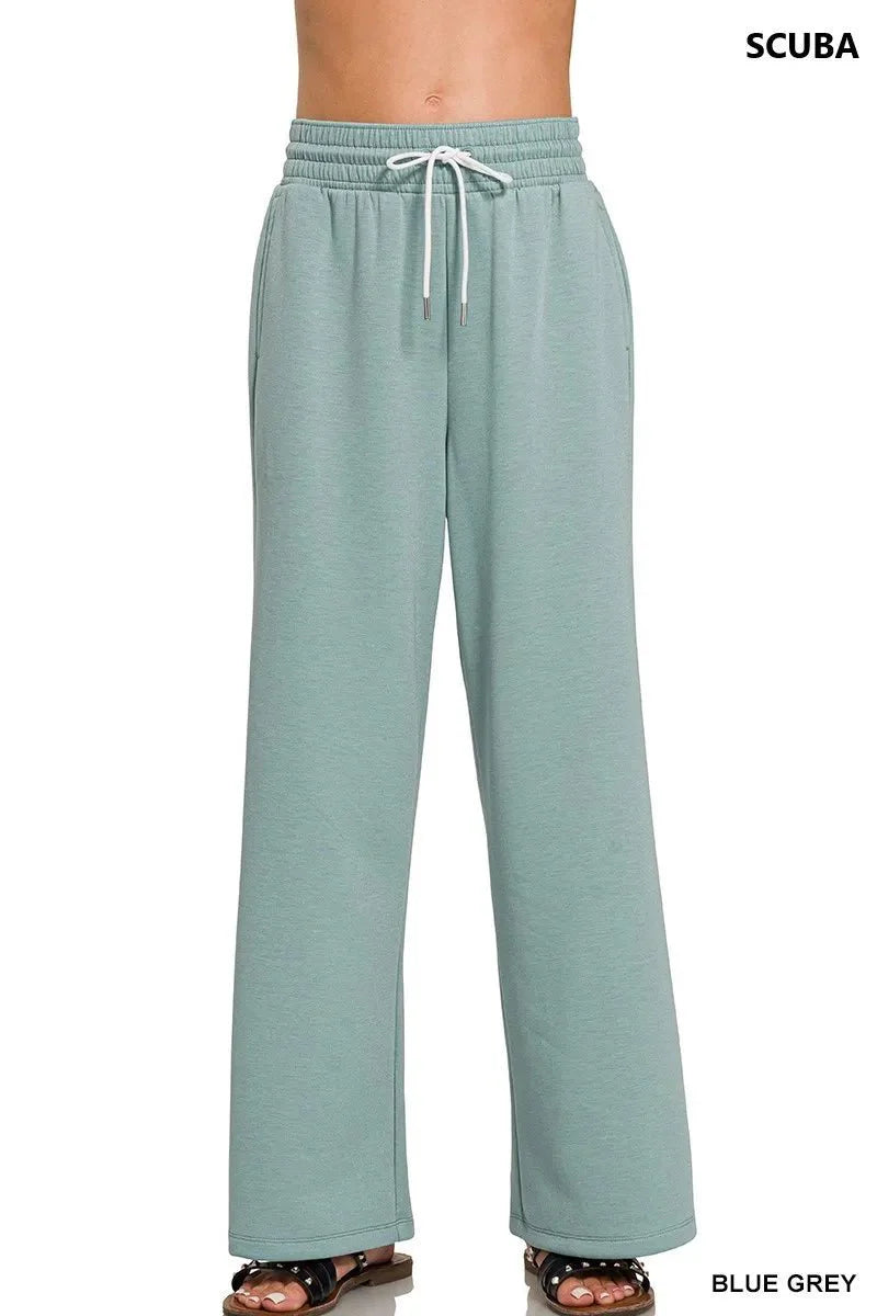 Zenana Scuba Drawstring Pants for Comfort and Style